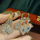 Brinco de Cascata Roxa Brilhante <strong>(COMPRE 1 PAR LEVE 2)</strong>