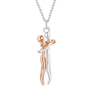 Colar Abraço - Prata e Ouro