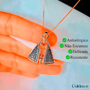 Colar Nossa Senhora Aparecida - Dupla Face com Manto de Zircônia - (COMPRE 1 LEVE 2)