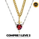 Compre 1 leve 2, Kit dois colares coração e espada True Romance edição Delux Original |Desconto válido só hoje 28/04