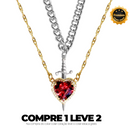 Compre 1 leve 2, Kit dois colares coração e espada True Romance edição Delux Original |Desconto válido só hoje 28/04