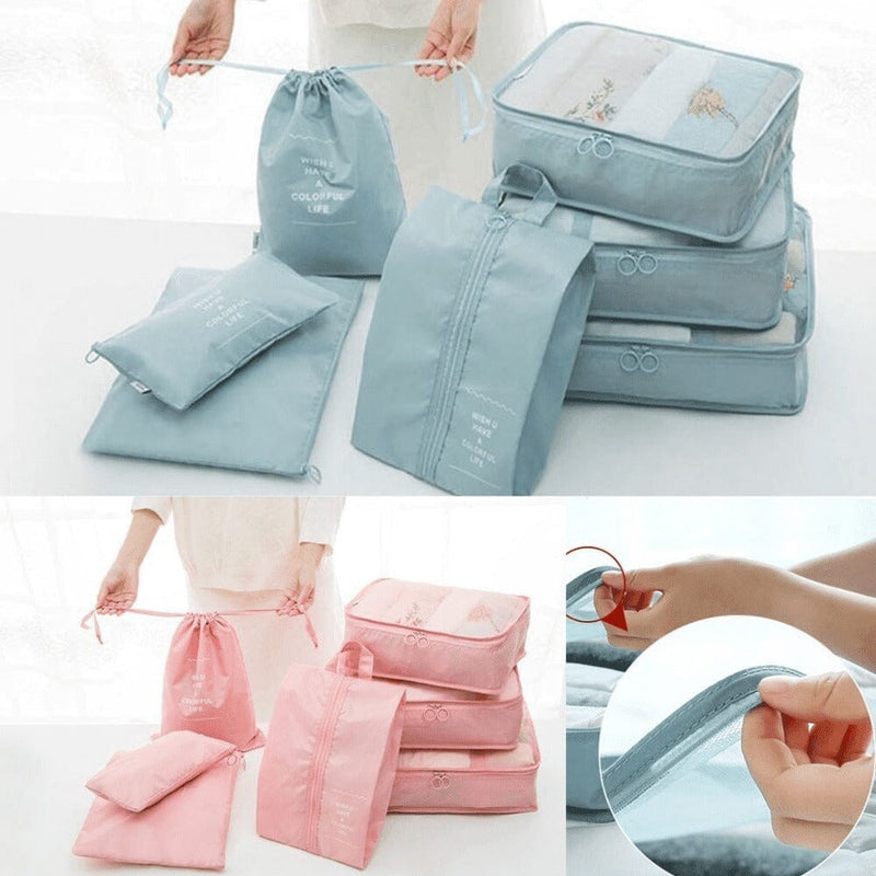 Kit 7 Bolsas Organizadoras Para Mala de Viagem STORAGE BAG - PAGUE 4 LEVE 7